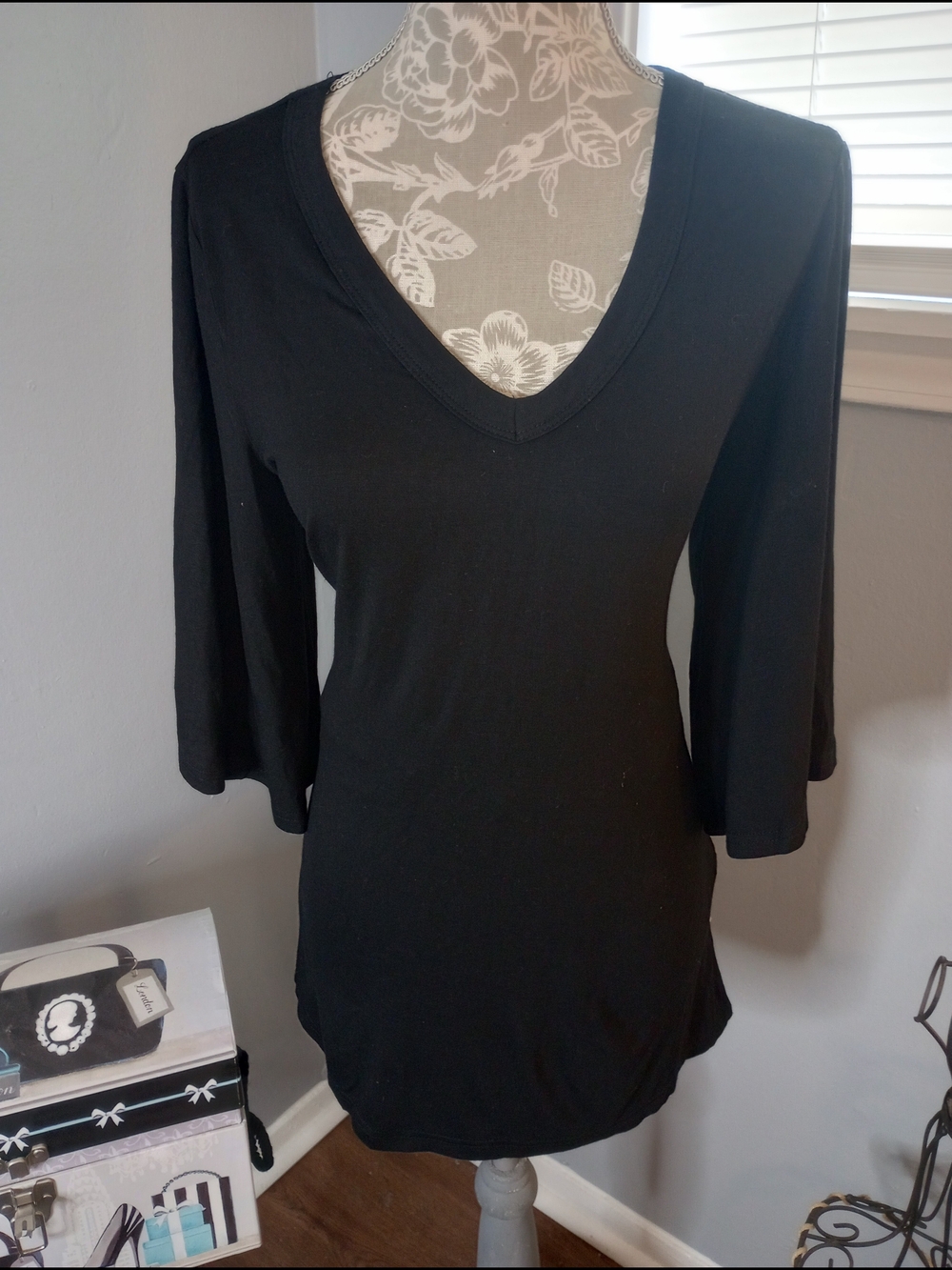 2 For $10 Classic Black V-Neck Women's Top Khol's